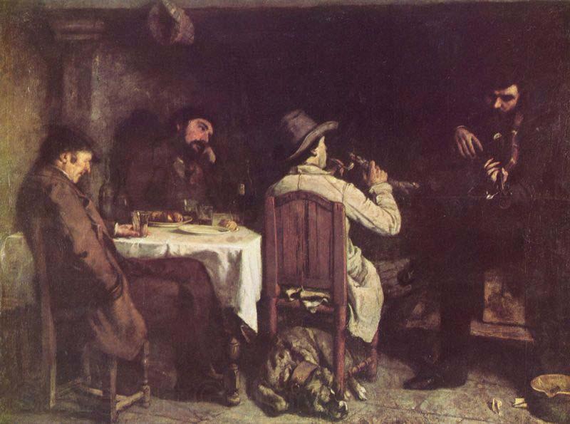 Gustave Courbet After Dinner at Ornans Spain oil painting art